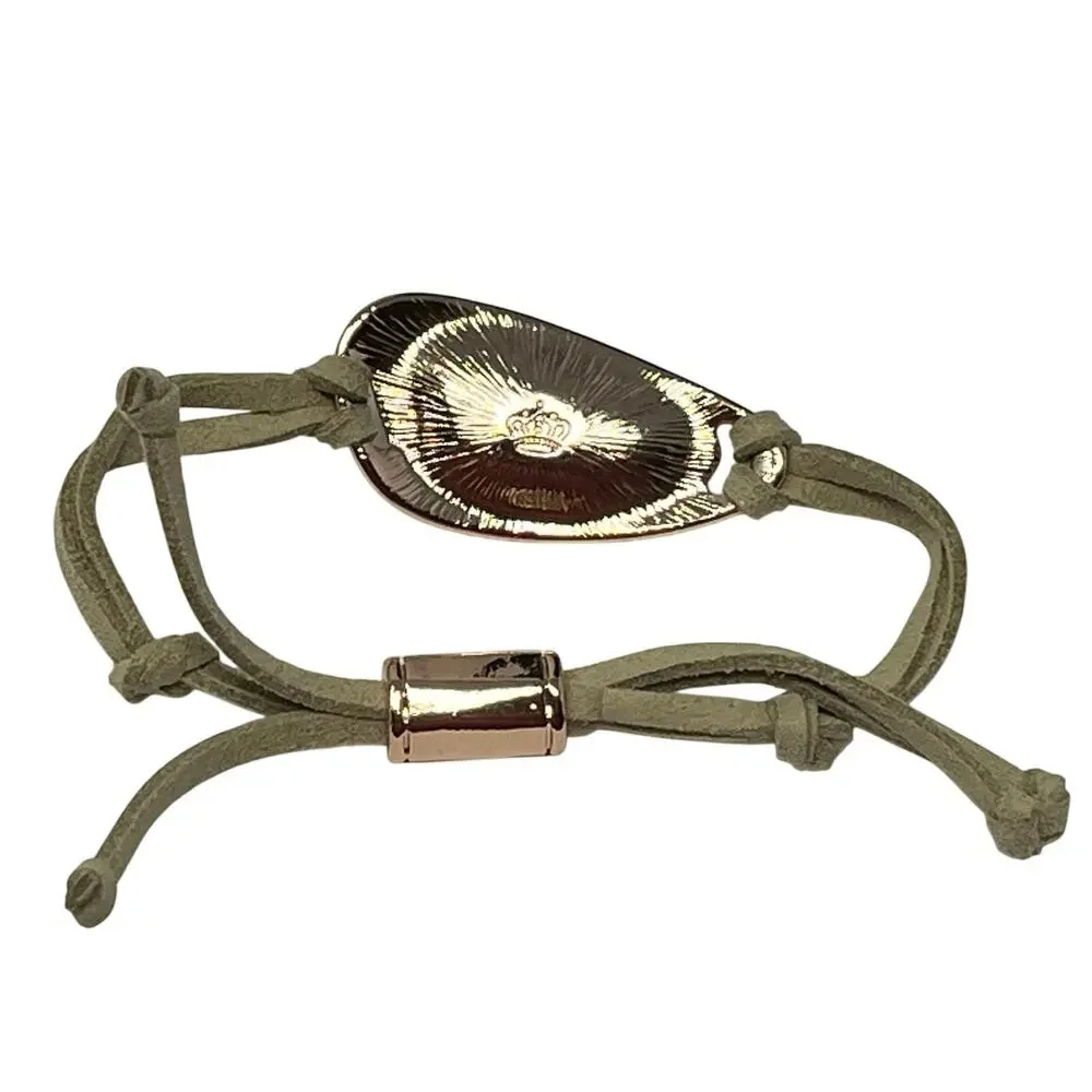 NEW Premier Designs Rose Gold Teardrop Crystal Suede Bracelet NWOT